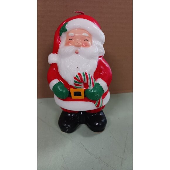 Vintage Santa Claus Christmas Candle 5 1/2 inches tall never lite - Picture 1 of 6